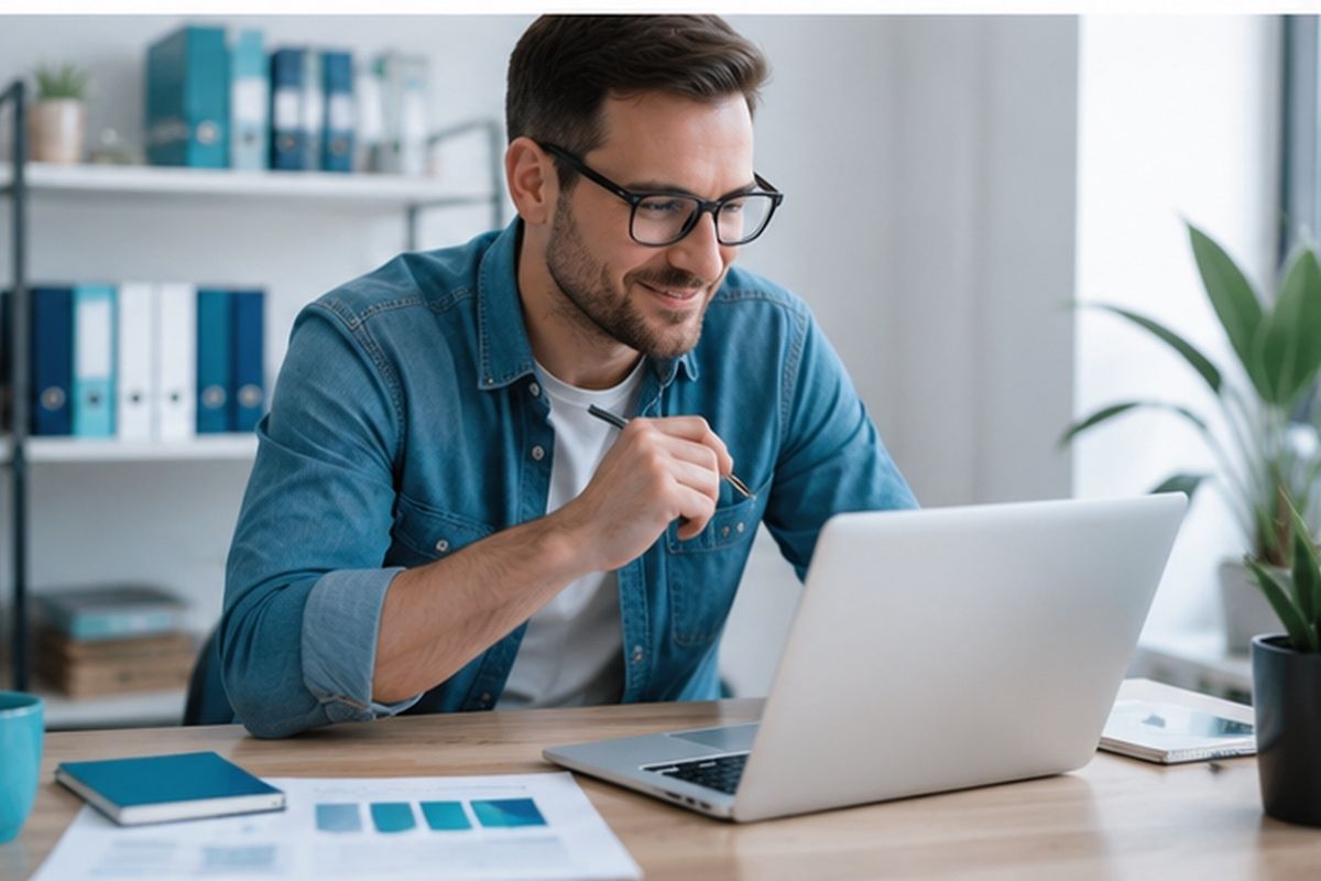 Business Finance Broker - a small business owner reviewing finances