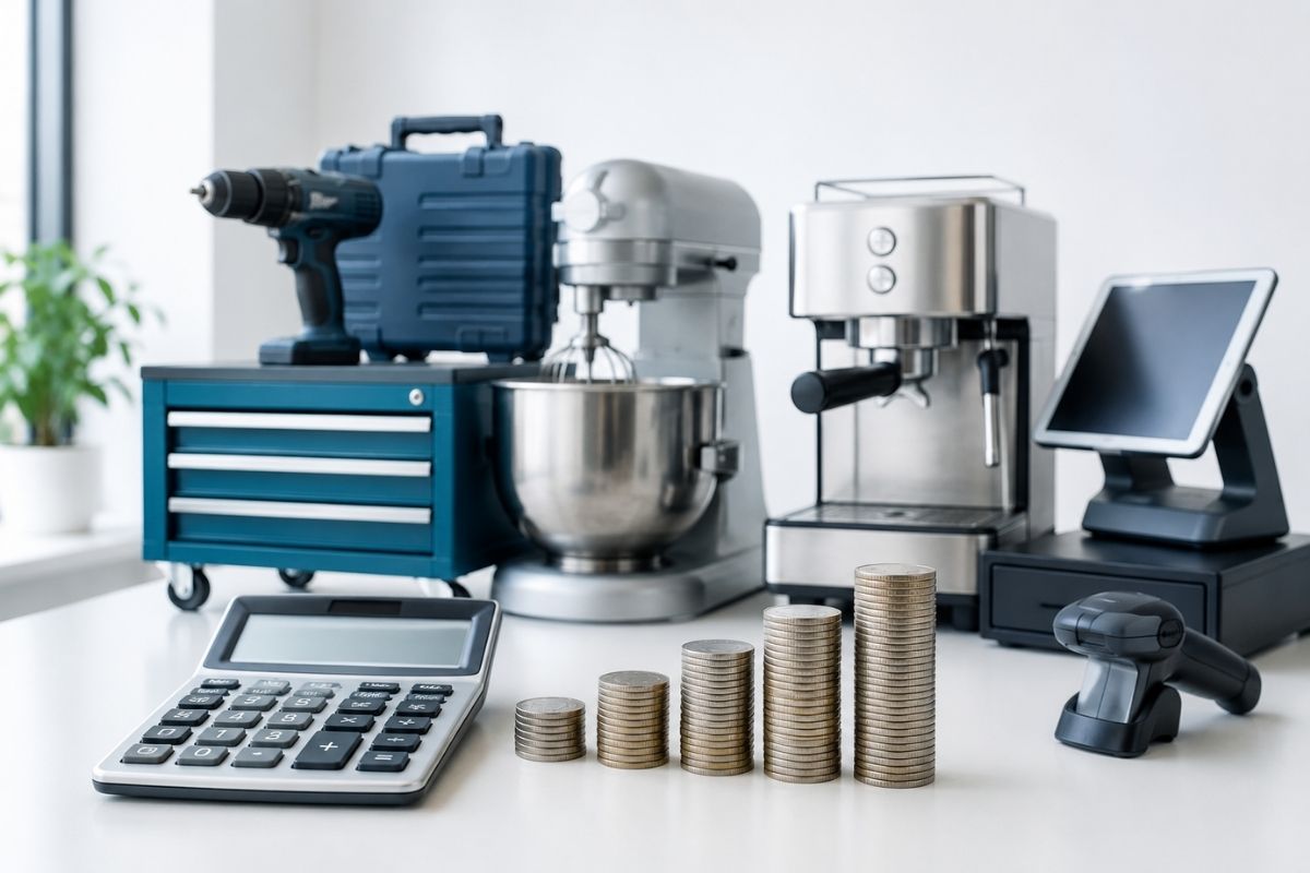Asset Finance - business equipment and machinery in a workshop