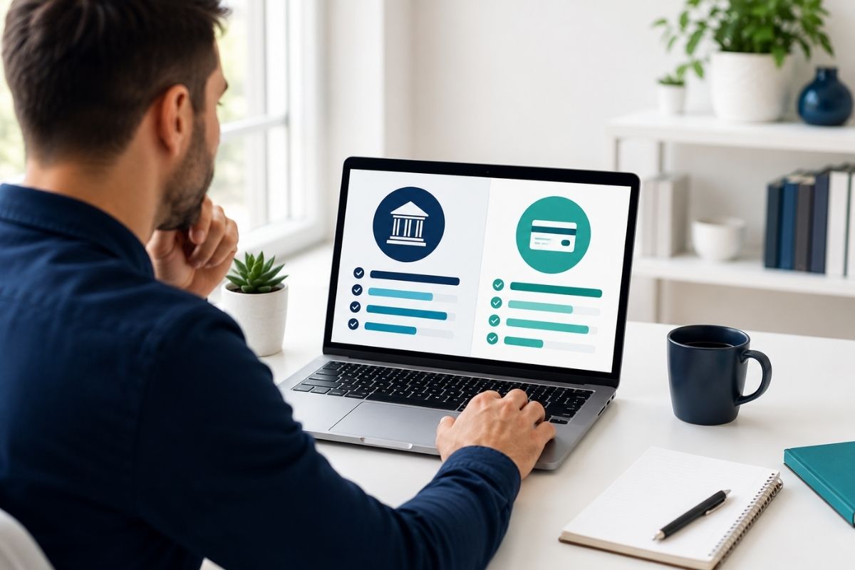 Credit Card Debt - a loan document weighed against a credit card
